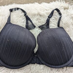 Scandale Black Racerback Black Bra Made in Paris Size 36D